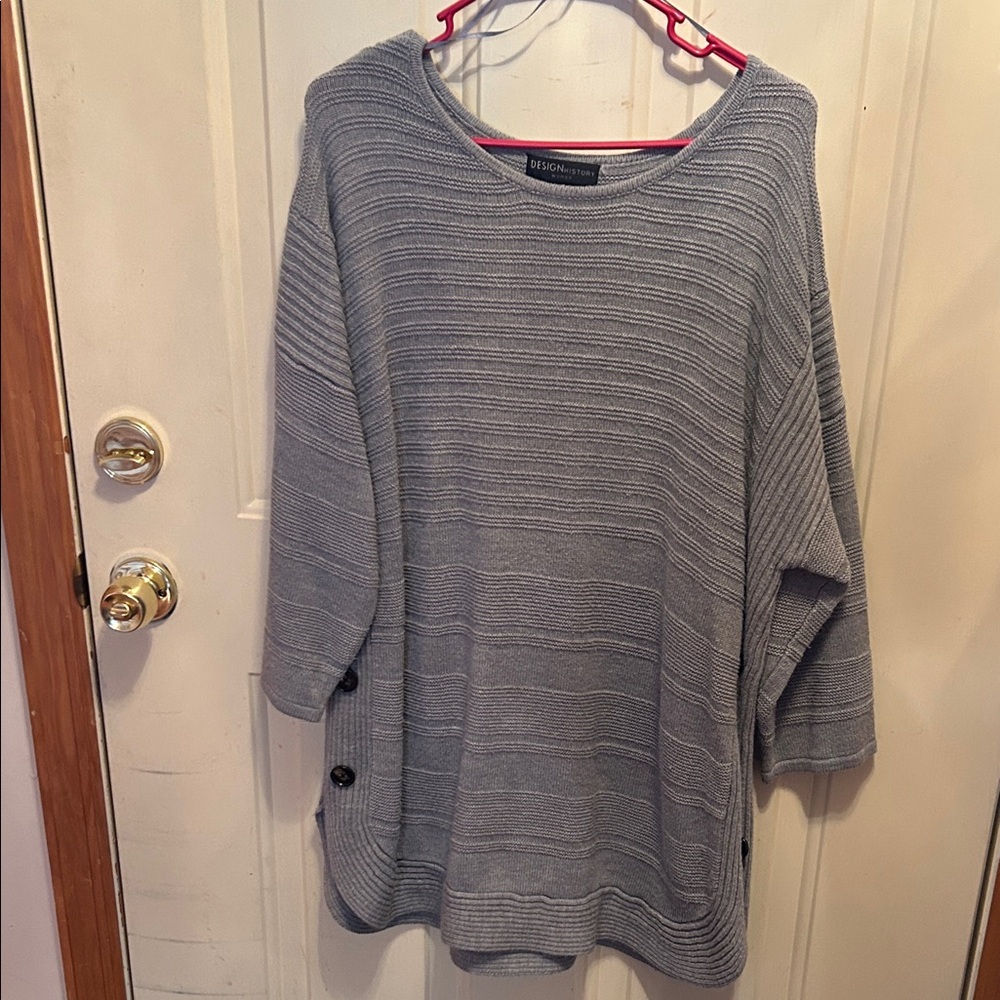 Design History Heather Gray Knit Top